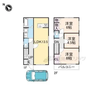 京都府京都市西京区大枝塚原町【一戸建】の間取り