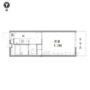 レオパレスブルーファン【1階】の間取り