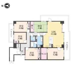 ネオハイツ八木西【2階】の間取り