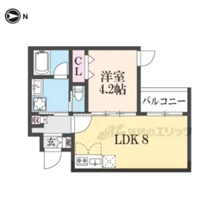 ウェルスクエア京都智恵光院【304号室】の間取り