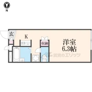 レオパレスプリート【2階】の間取り