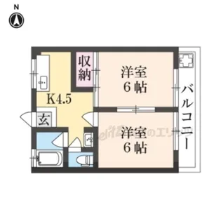 コーポ白鳥【102号室】の間取り