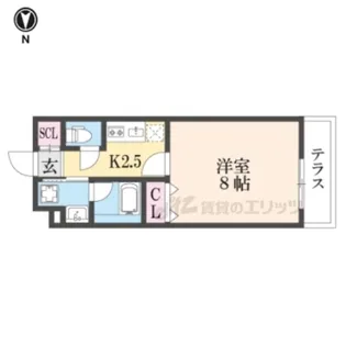 SION御蔭通【108号室】の間取り