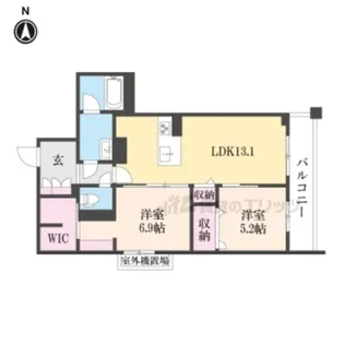シャーメゾン セレナイト【201号室】の間取り
