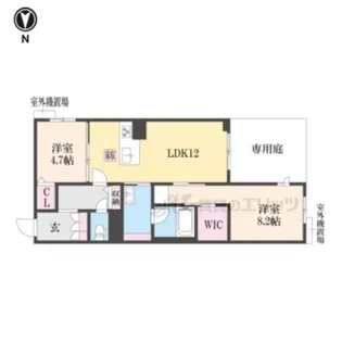 シャーメゾン セレナイト【102号室】の間取り