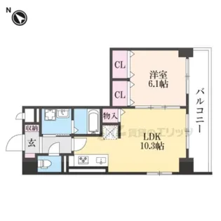 メゾン ド エートゥゼット【6階】の間取り
