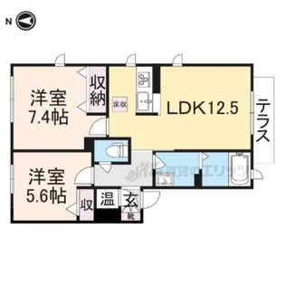 シャーメゾン長尾【B202号室】の間取り