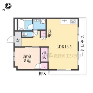 コーポ南生駒【304号室】の間取り