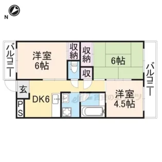 コーポ南生駒【2階】の間取り