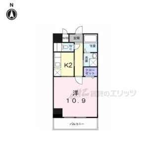 ウエストワン東大阪【5階】の間取り