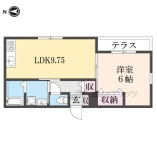 グランシャリオ招提?【1階】の間取り