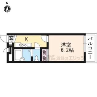 レオパレスルシェルブルー東大阪【1階】の間取り
