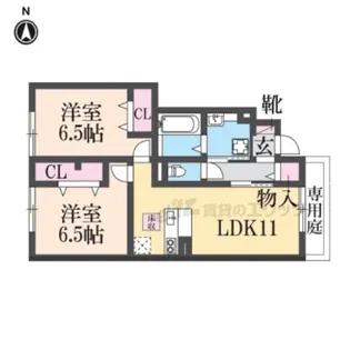 ブリリアントコート【1階】の間取り