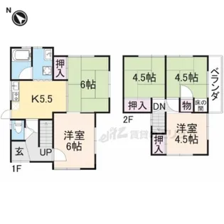 奈良県生駒市壱分町【一戸建】の間取り