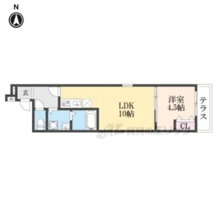 フジパレス弥刀?番館【1階】の間取り