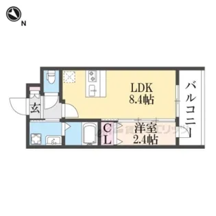 「MJC京都西大路Ⅰ」【4階】の間取り