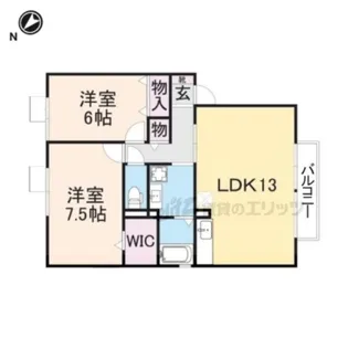 ロイヤルガーデン D棟【2階】の間取り
