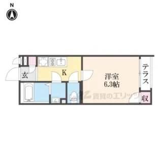 クレイノセカンド ユーアイ【1階】の間取り