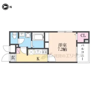 クロワール 長田【3階】の間取り