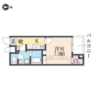 クロワール 長田【1階】の間取り