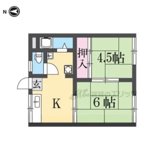 境ハイツ【102号室】の間取り