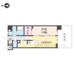 THE RESIDENCE 文化庁前【1階】の間取り