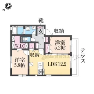 メルヴェイユB【1階】の間取り