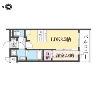 ファステート京都東福寺パラベル【2階】の間取り