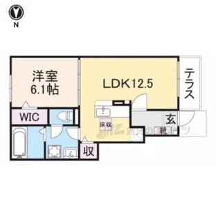 サニーフラット黒岡A棟【1階】の間取り