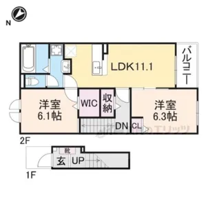 レジデンスかぎろひ?【2階】の間取り