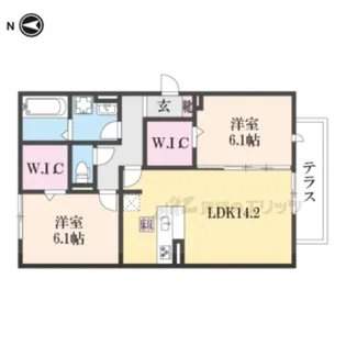 スリジエ新大宮【1階】の間取り
