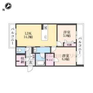 シャーメゾンみずの森【2階】の間取り