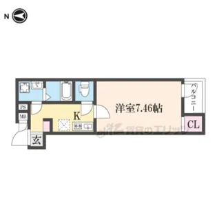 グランデコート烏丸今出川【406号室】の間取り