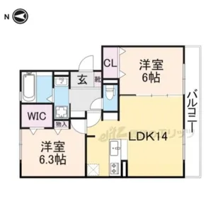 リヴァージュ【3階】の間取り