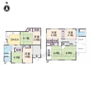 京都府京都市山科区竹鼻地蔵寺南町【一戸建】の間取り