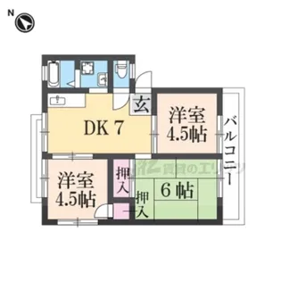 エクセレントハイツB棟【201号室】の間取り