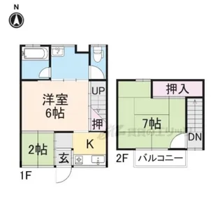 奈良県奈良市北袋町【テラスハウス】の間取り