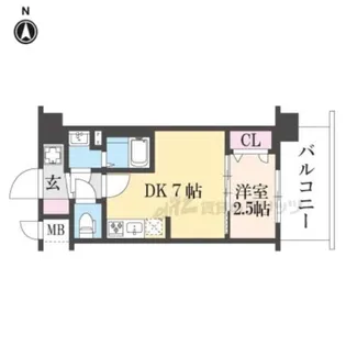 ソルテラス京都勧進橋PARK SIDE【806号室】の間取り