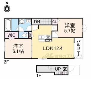 エスポワール下赤田【2階】の間取り
