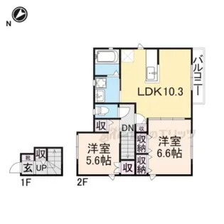 カーサ雅【2階】の間取り