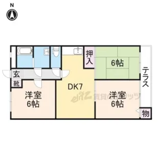 コミュニティーみかど【105号室】の間取り