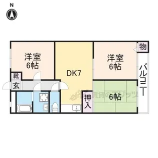 コミュニティーみかど【2階】の間取り