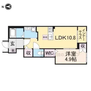 ウイングパークコート【1階】の間取り