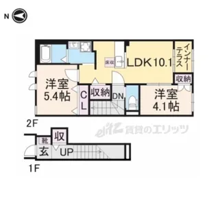 ウイングパークコート【2階】の間取り