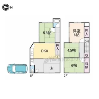 京都府長岡京市天神5丁目【一戸建】の間取り