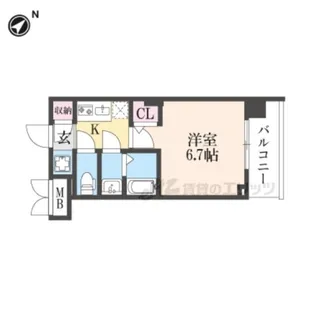 ブランシエスタ西京極【3階】の間取り