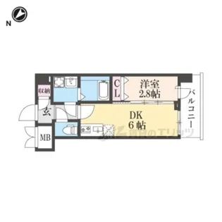 ブランシエスタ西京極【7階】の間取り