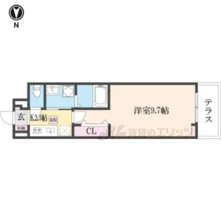 ヒカルサ奈良大森西サウス【1階】の間取り