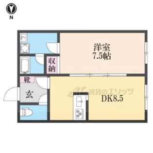 バーデ?ハイツ【1階】の間取り