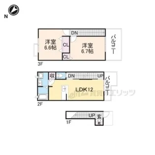 リブ・シンヴィレッジ?【202号室】の間取り